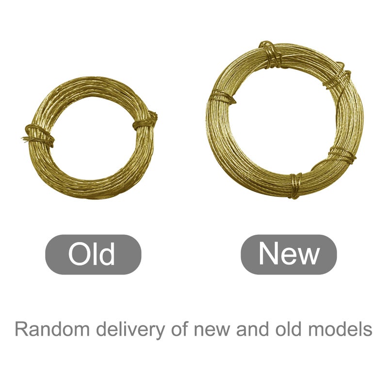ECKJ Picture Hanging Brass Wire Bare Copper Wire 100-feet 7 Strands of Solid Copper Wire Braided Gold 30.5m - Image 2